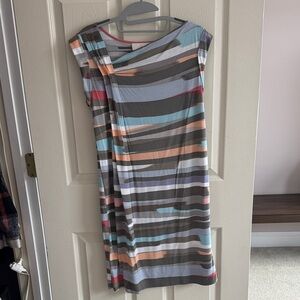 LOFT Multicolor Striped Mini Dress